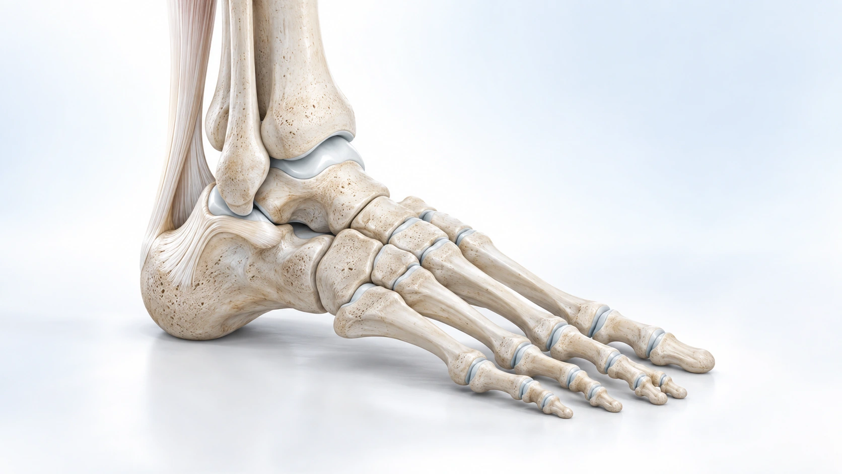 Anatomía del pie y tobillo en CGI