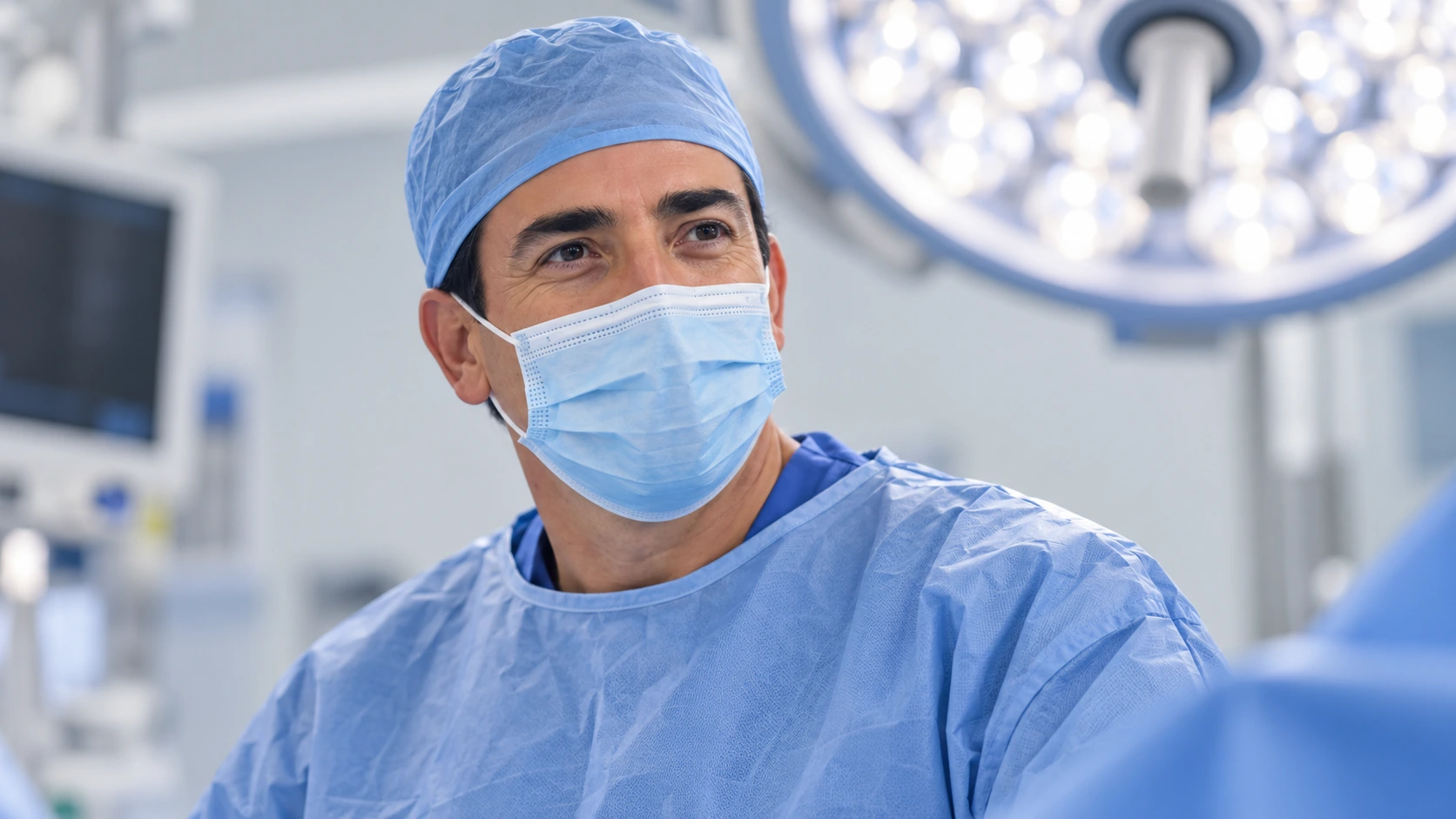 Recreación del Dr. José Enrique Aroca en un quirófano de traumatología